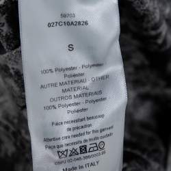 Dior Grey Printed Synthetic Hooded Oversized Anorak S