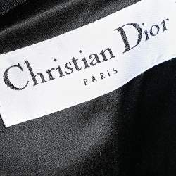 Pre Owned Christian Dior Black Wool Double Breasted Coat M
