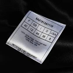 Pre Owned Christian Dior Black Wool Double Breasted Coat M