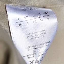Christian Dior Beige Cotton Belted Double Breasted Trench Jacket S