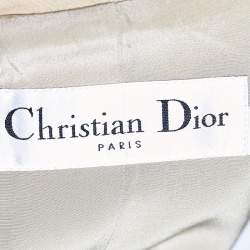 Christian Dior Beige Cotton Belted Double Breasted Trench Jacket S