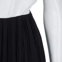 Pre Owned Dior Black Pleated Skirt M