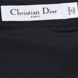 Pre Owned Dior Black Pleated Skirt M