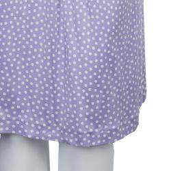 Pre Owned Dior Lavender Polka Dot Long Sleeve Dress M