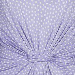 Pre Owned Dior Lavender Polka Dot Long Sleeve Dress M