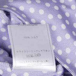 Pre Owned Dior Lavender Polka Dot Long Sleeve Dress M