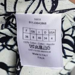 Dior Grey Printed Cotton Skirt S