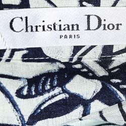 Dior Grey Printed Cotton Skirt S