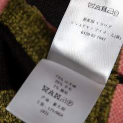Pre Owned Dior Black Logo & Heart Jacquard Cashmere Knit Sweater L