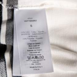 Pre Owned Dior White Cotton Pique Dior Amour Striped Polo T-Shirt S