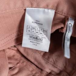Pre Owned Dior Dusky Pink Denim Frayed Detail Jeans S 