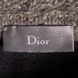Dior Grey Wool & Alpaca Knit Hooded Sweater XS