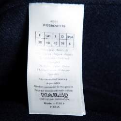 Dior Navy Blue Wool Double Breasted Flared Coat M