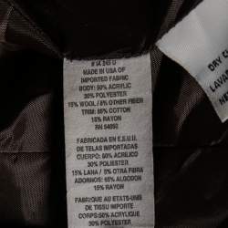 Dior Vintage Brown Tweed & Leopard Print Lapel Detail Jacket S
