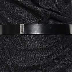 Christian Dior Charcoal Grey Wool Draped Detail Midi Dress S