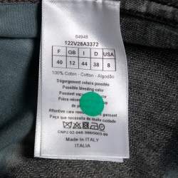 Pre Owned Dior Blue Tie-Dye Effect Cotton Palto Belted Jacket M