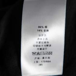 Dior Black Printed Cotton Short Sleeve T-Shirt M