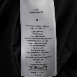 Dior Black Printed Cotton Short Sleeve T-Shirt M