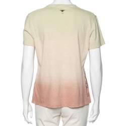 Dior Multicolored Ombre Cotton Printed Short Sleeve T-Shirt L