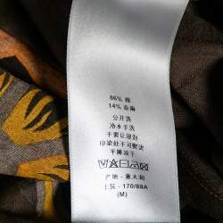 Pre Owned Dior Brown Printed Cotton Short Sleeve T-Shirt M