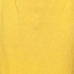 Christian Dior Boutique Yellow Textured Silk Mini Skirt L