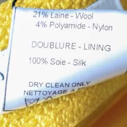 Christian Dior Boutique Yellow Textured Silk Mini Skirt L