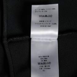 Christian Dior Black Logo Band Detail Knit Bralette Top L