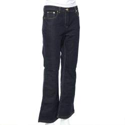 Christian Dior Navy Blue Denim Bell Bottom Jeans M