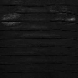 Dior Black Cotton Ruffle Trim Short Sleeve Top XS