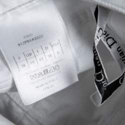 Dior White Denim Frayed Edge Detail Boyfriend Jeans M