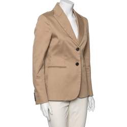 Pre Owned Dior Beige Cotton Single Breasted Blazer M