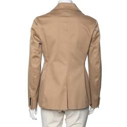 Pre Owned Dior Beige Cotton Single Breasted Blazer M