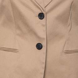 Pre Owned Dior Beige Cotton Single Breasted Blazer M