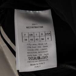 Dior Black Wool Crepe Sleeveless Short Dress M 