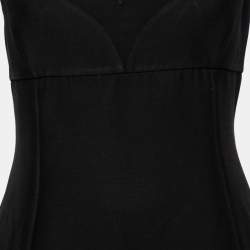 Dior Black Wool Crepe Sleeveless Short Dress M 
