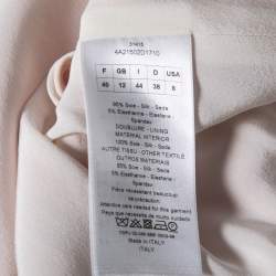 Dior Pink & Cream Silk Crepe Overlay Draped Sleeveless Top M