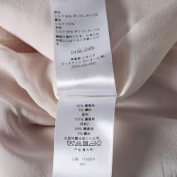 Dior Pink & Cream Silk Crepe Overlay Draped Sleeveless Top M