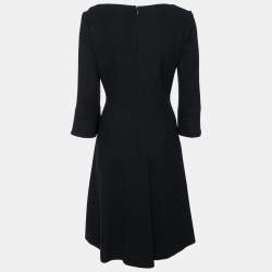 Dior Black Wool Midi Dress L