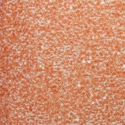 Pre Owned Dior Orange Sequinned Cashmere Silk Sleeveless Top M