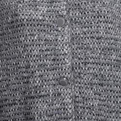 Christian Black and Grey Knit Long Sleeve Button Front Long Cardigan M