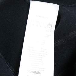 Pre Owned Dior Navy Blue Wool Crest Embellished Peplum Top M