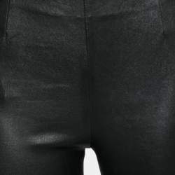 مملوكة مسبقًا Dior Black Leather Zipped Hem Detail Skinny Pants M