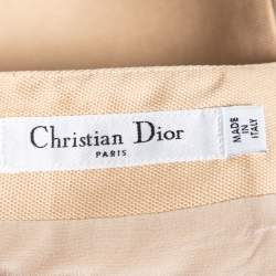 Dior Beige Cotton Back Slit Detailed Skirt M