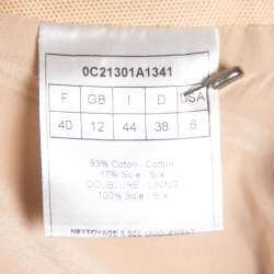 Dior Beige Cotton Back Slit Detailed Skirt M