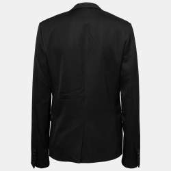 Dior Black Wool Long Sleeve Blazer XL
