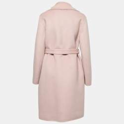 Dior Dusky Pink Wool Belted Coat M 
