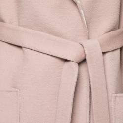 Dior Dusky Pink Wool Belted Coat M 