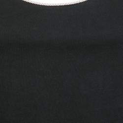 Dior Black and White Cotton Chain Embellished Sleeveless Tank Top L