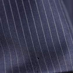 Dior Navy Blue Pinstripe Wool Skirt Suit L