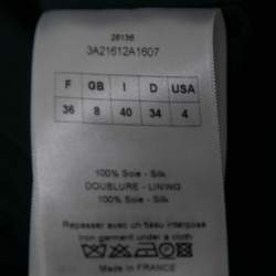 Pre Owned فستان جاكيت ديور حرير أزرق كحلي صر بفيونكة طيات قصير مقاس صغير (سمول)